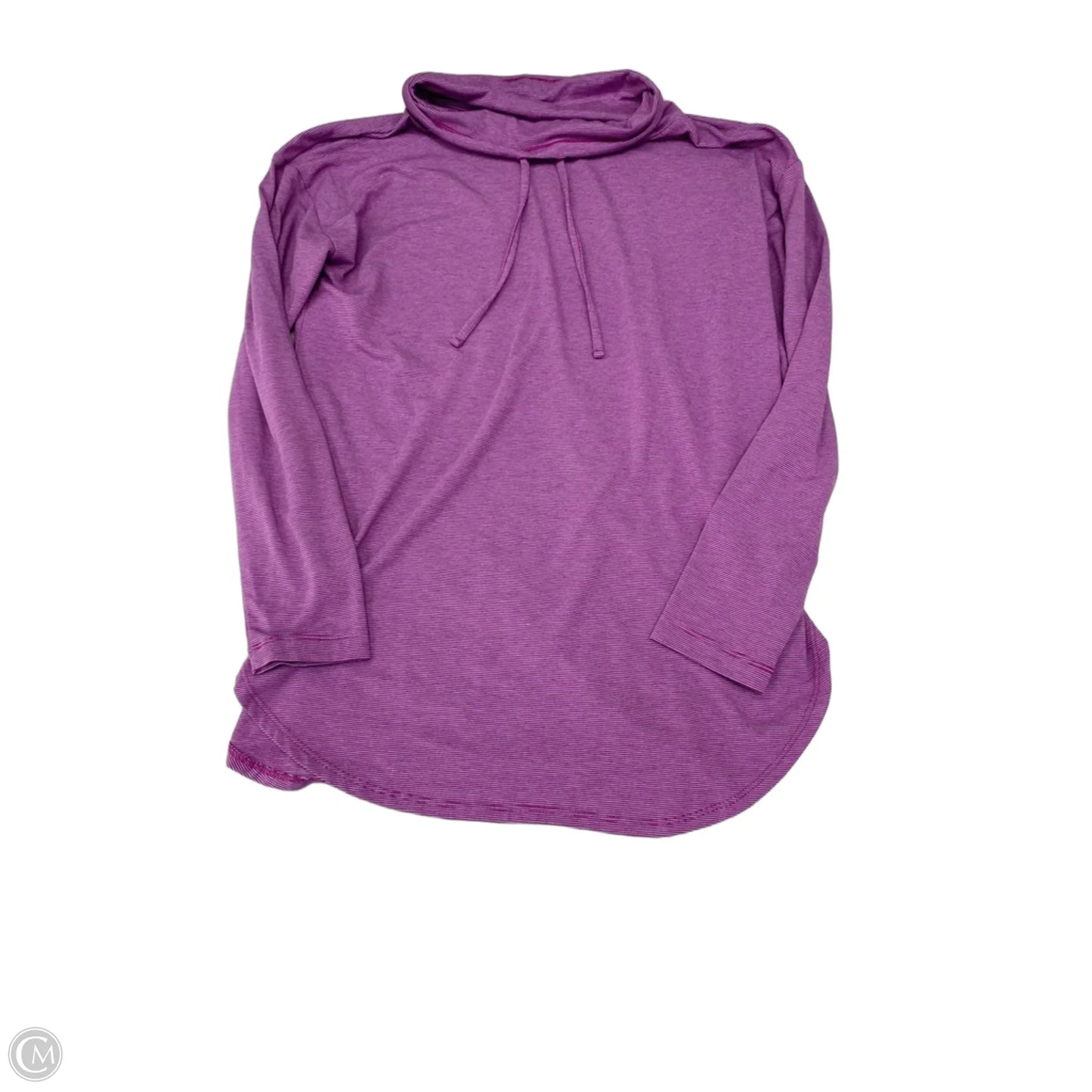 Athletic Top Long Sleeve Collar By Lands End In Purple, Size: M