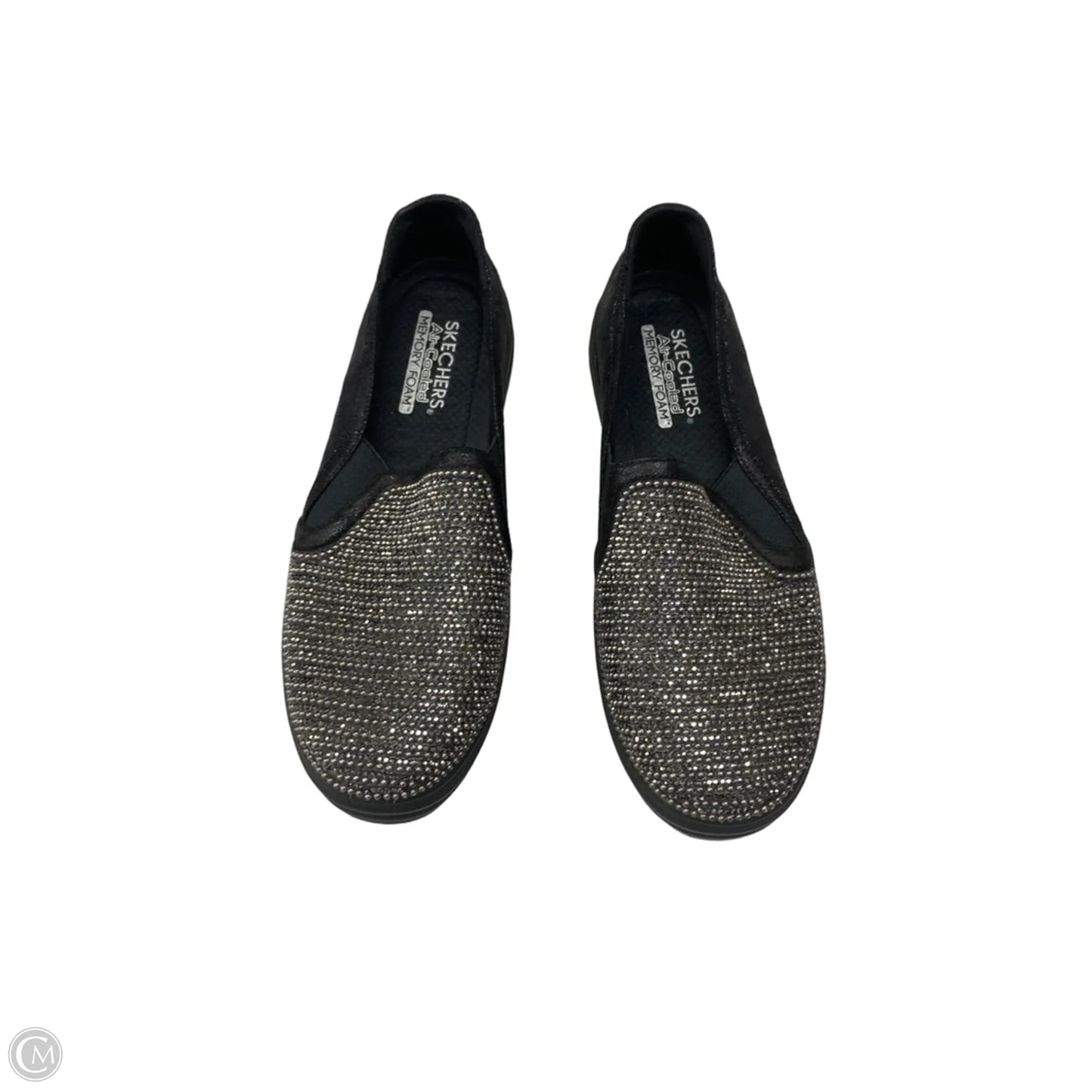Shoes Sneakers By Skechers In Black & Silver, Size: 8