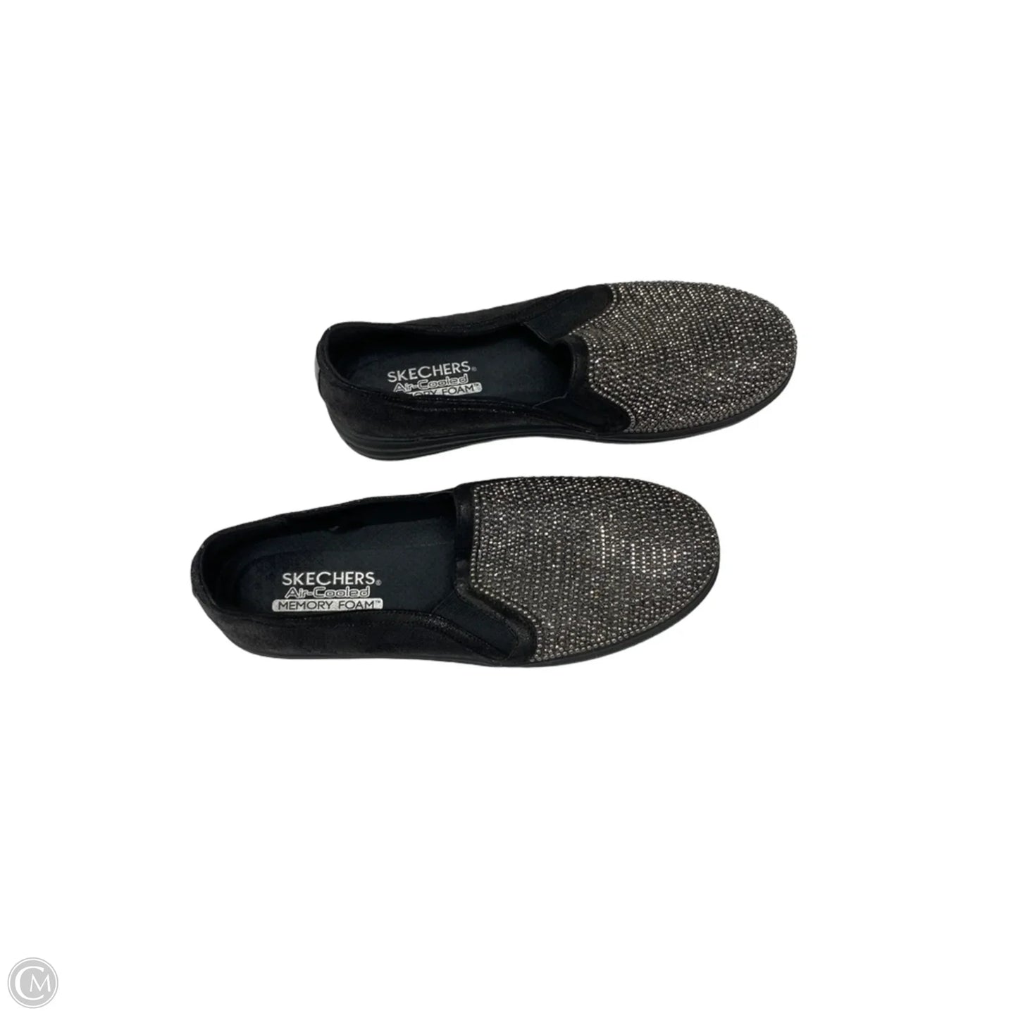 Shoes Sneakers By Skechers In Black & Silver, Size: 8