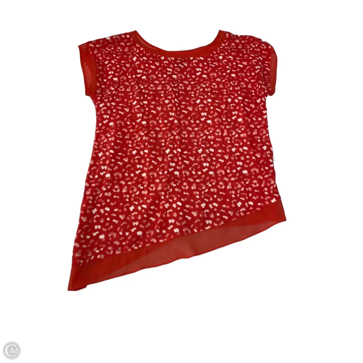 Top Short Sleeve By Ann Taylor In Red, Size: M