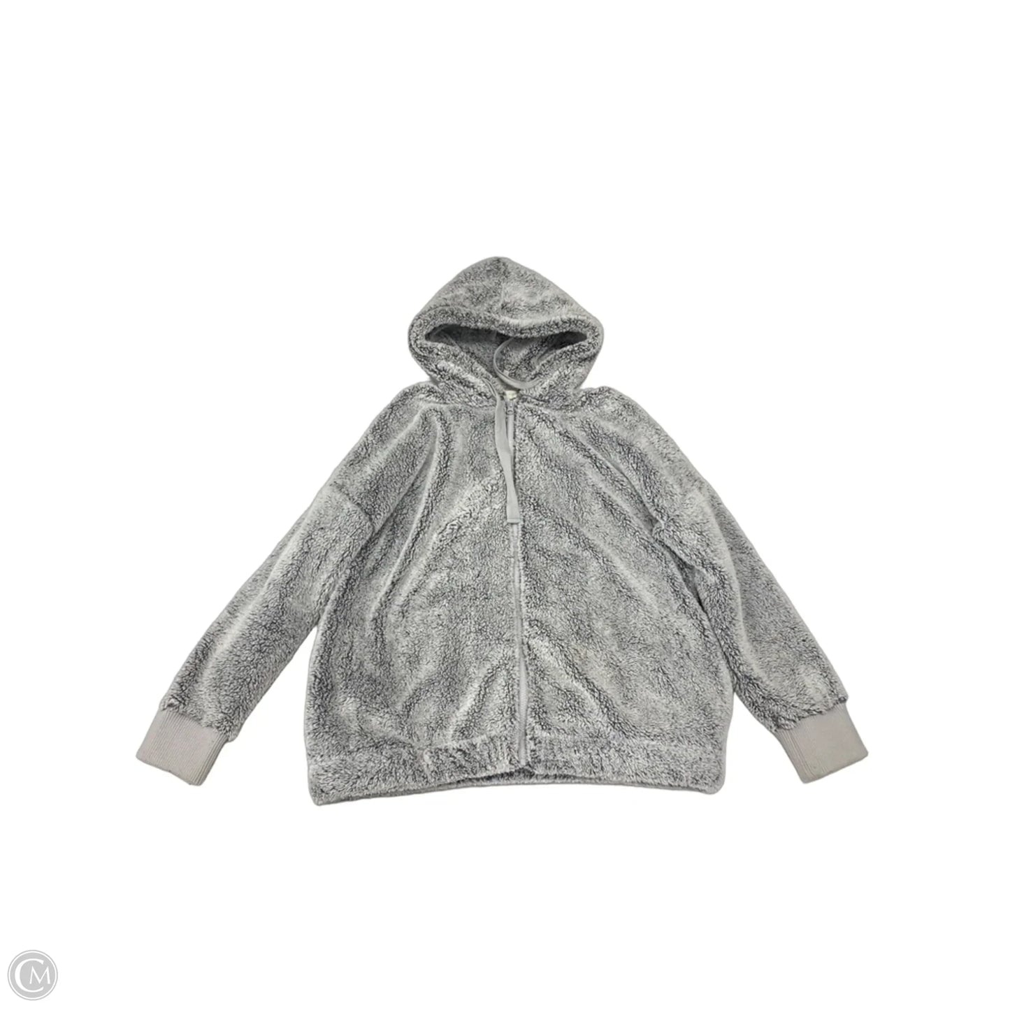Jacket Faux Fur & Sherpa By Loft In Grey, Size: L