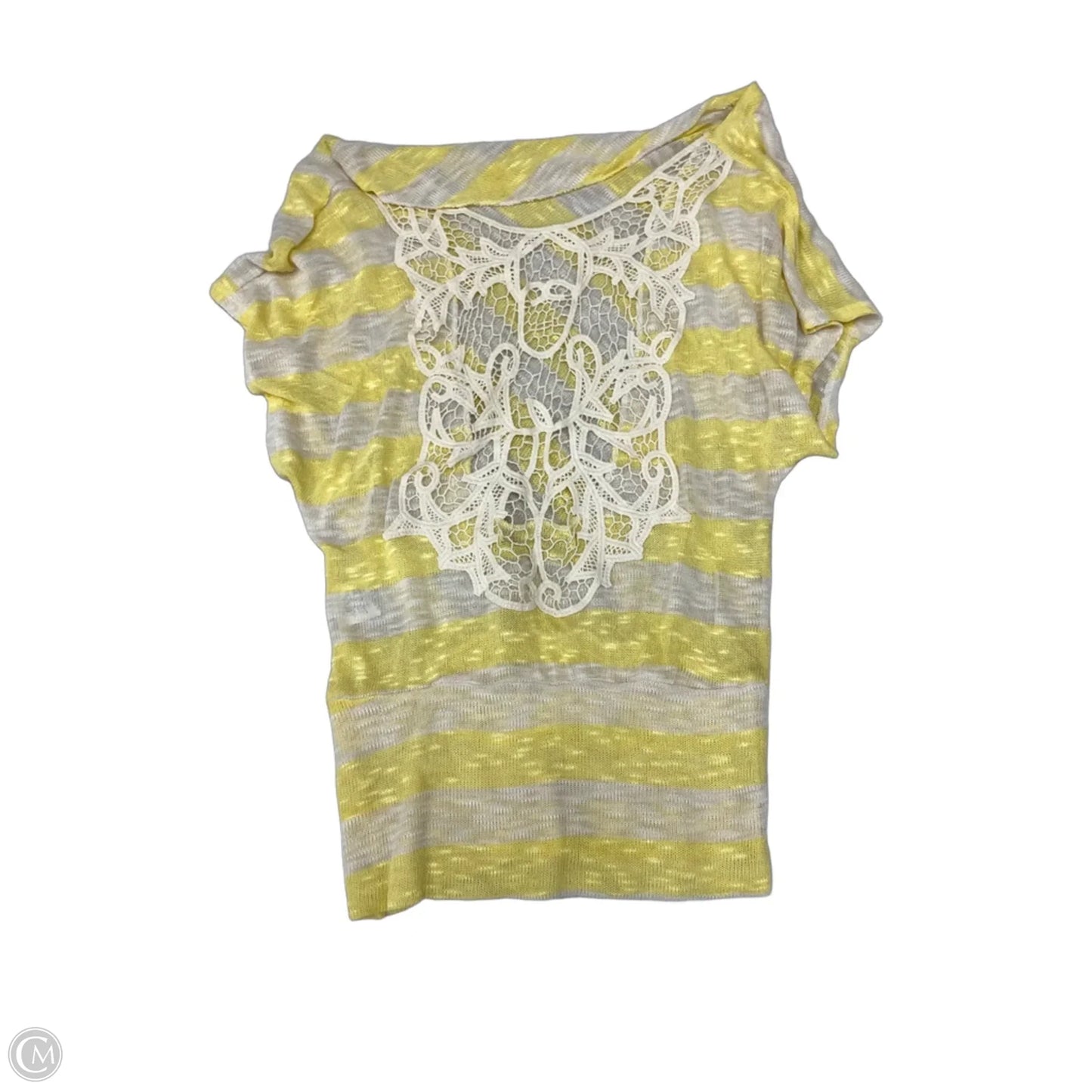 Sweater Short Sleeve By Heart And Soul In Yellow, Size: Xl