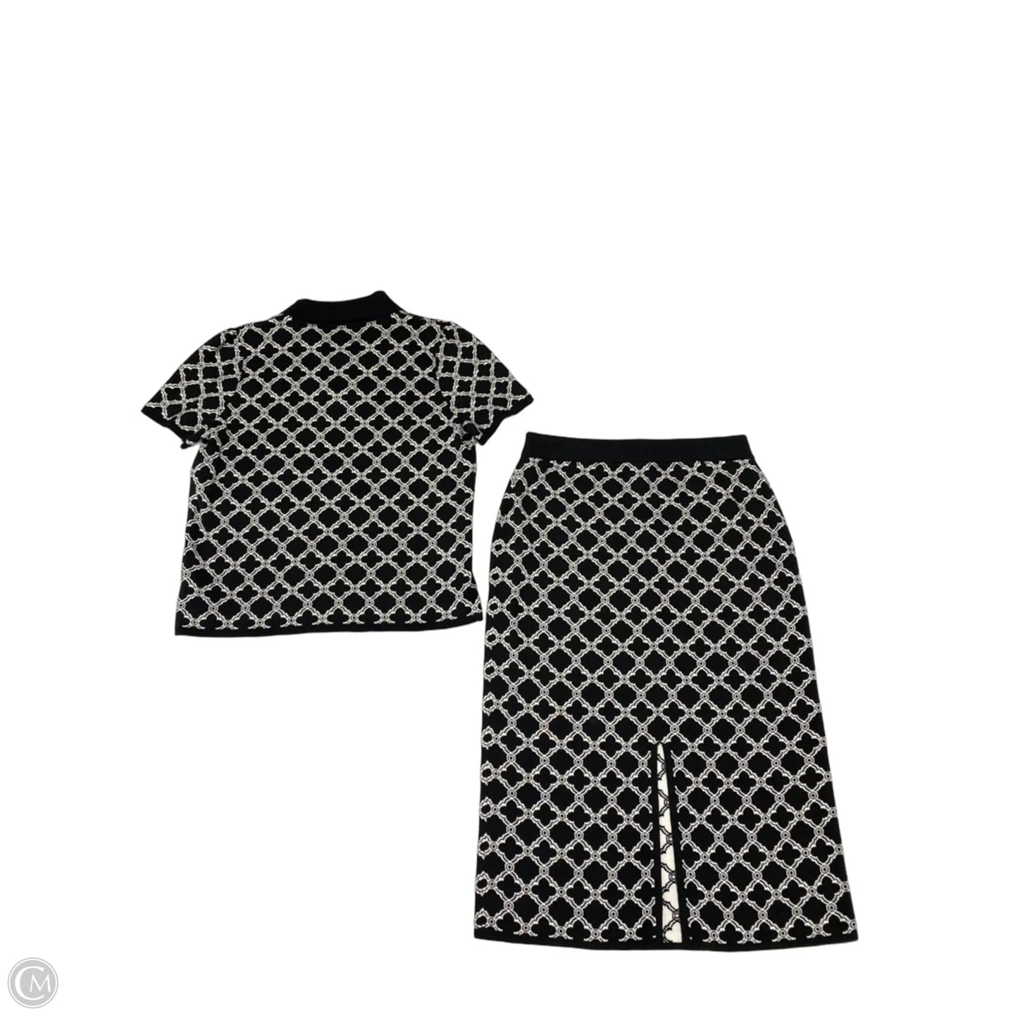 Skirt Set 2pc By Talbots In Black & White, Size: 8