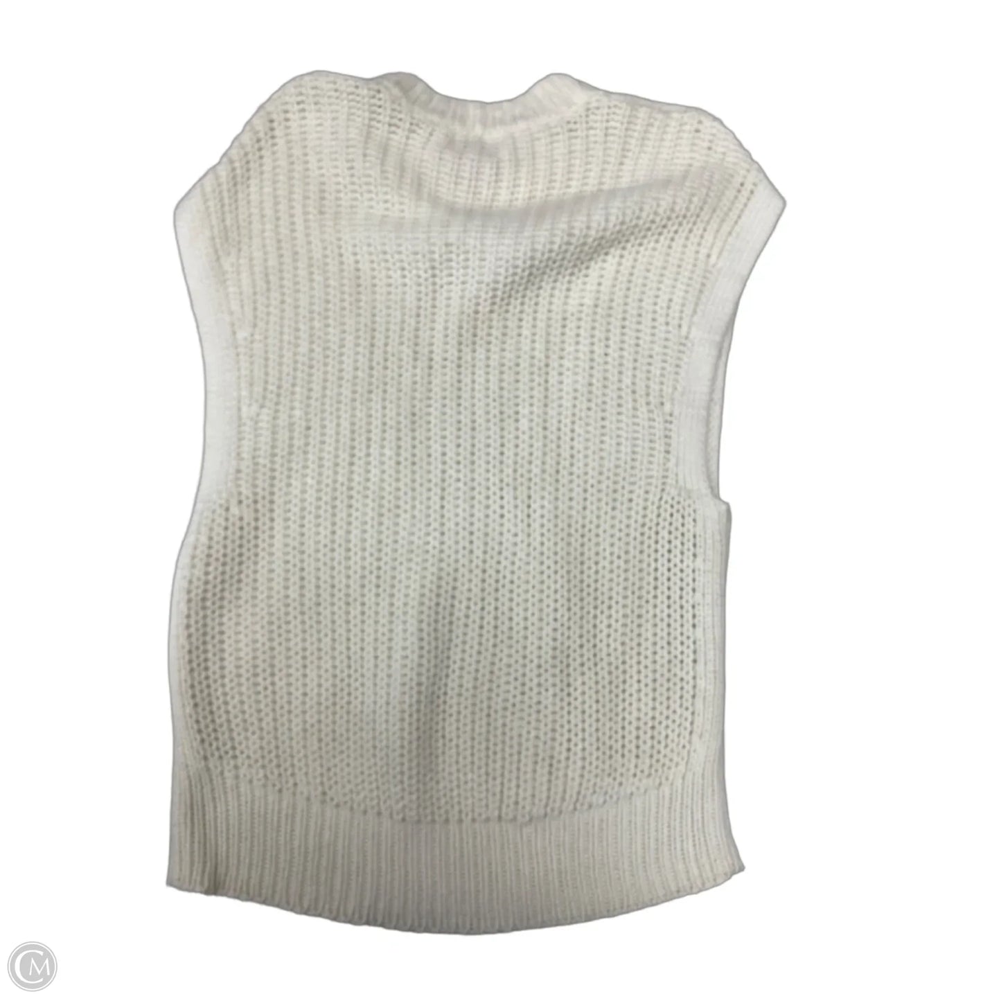 Sweater Short Sleeve By A New Day In Cream, Size: S
