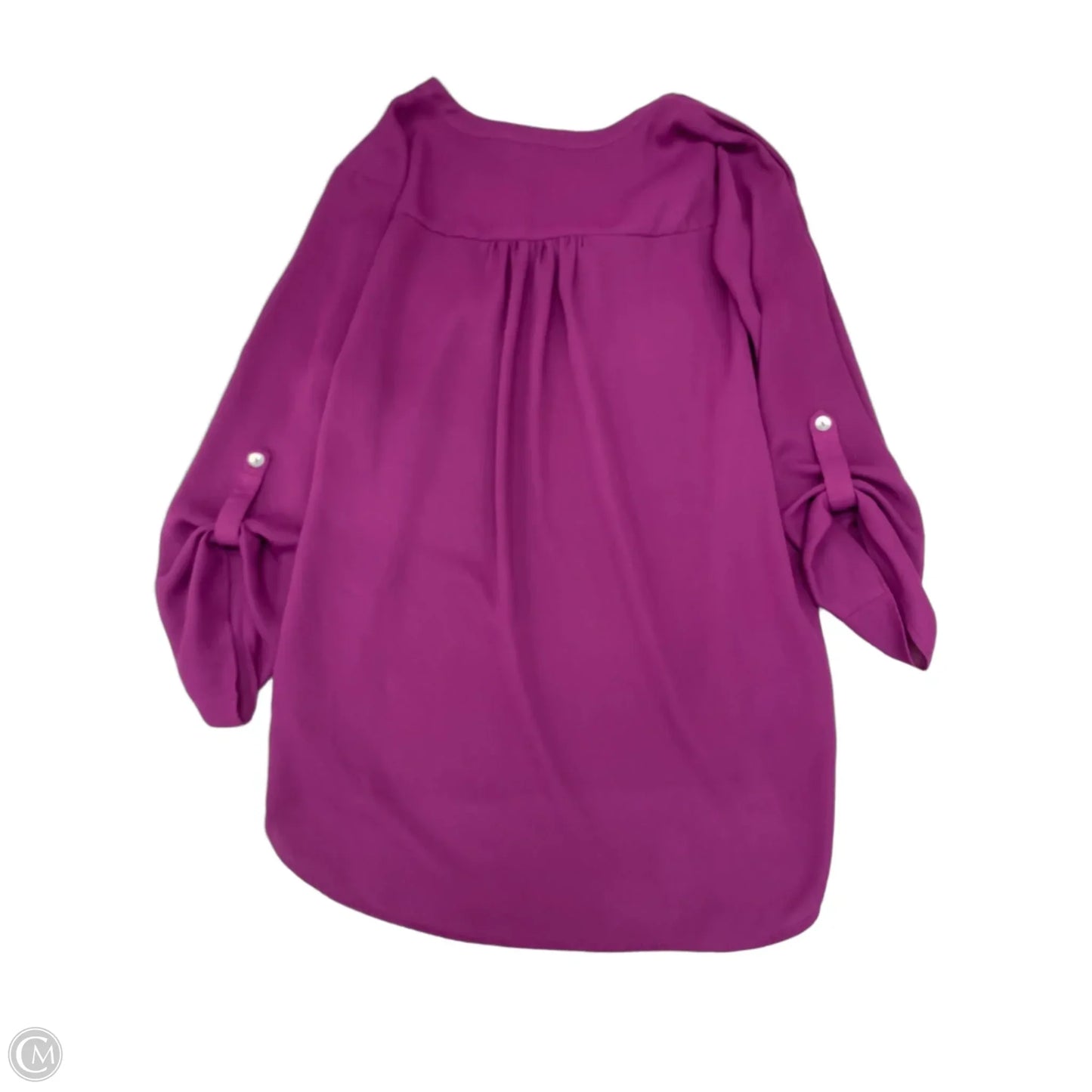 Blouse Long Sleeve By Everleigh In Purple, Size: M
