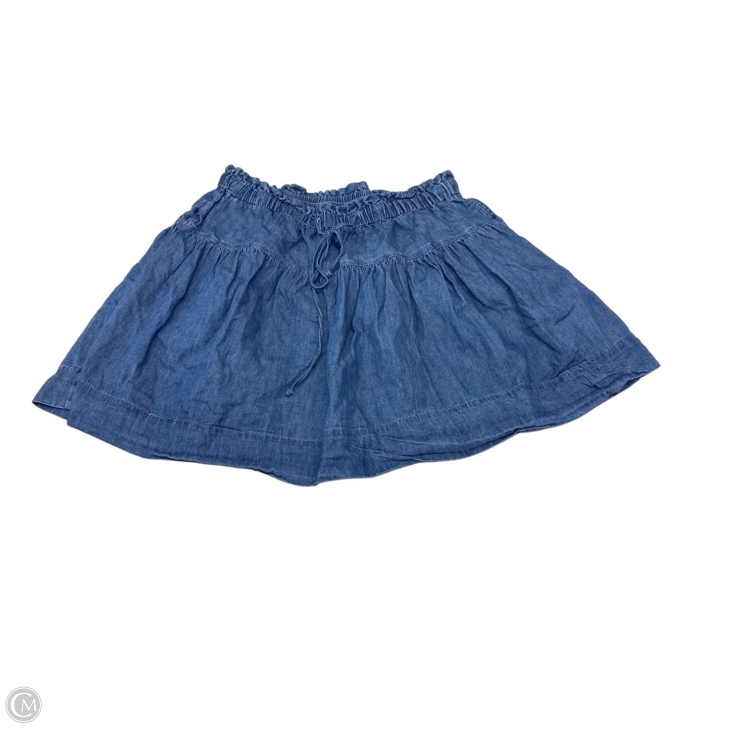 Skirt Mini & Short By Free Assembly In Blue Denim, Size: 18