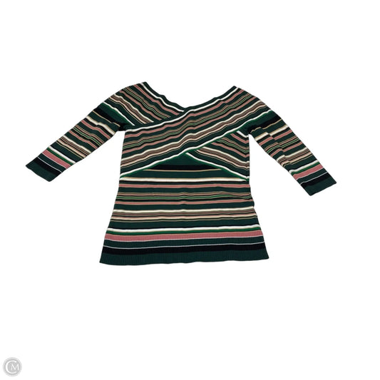 Tunic 3/4 Sleeve By New York And Co In Striped Pattern, Size: L