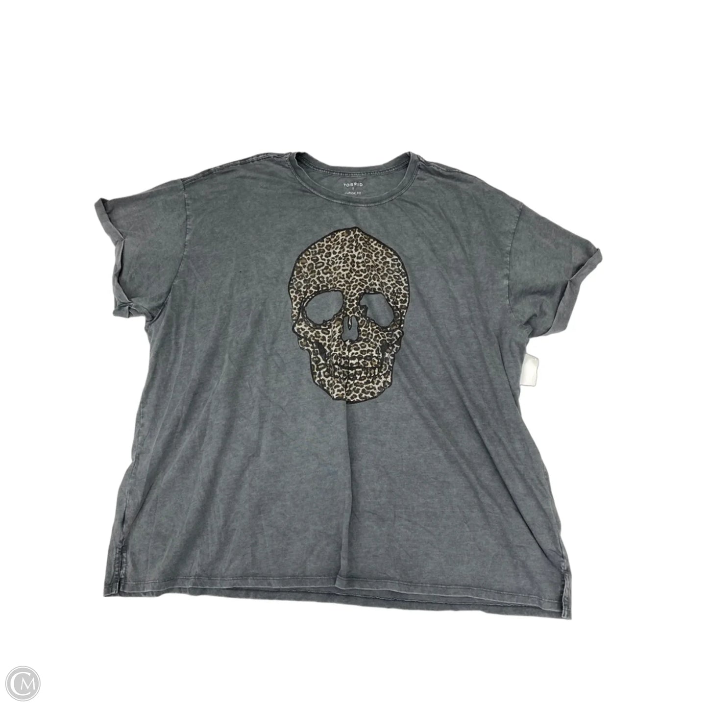 Top Short Sleeve Basic By Torrid In Grey, Size: 3x