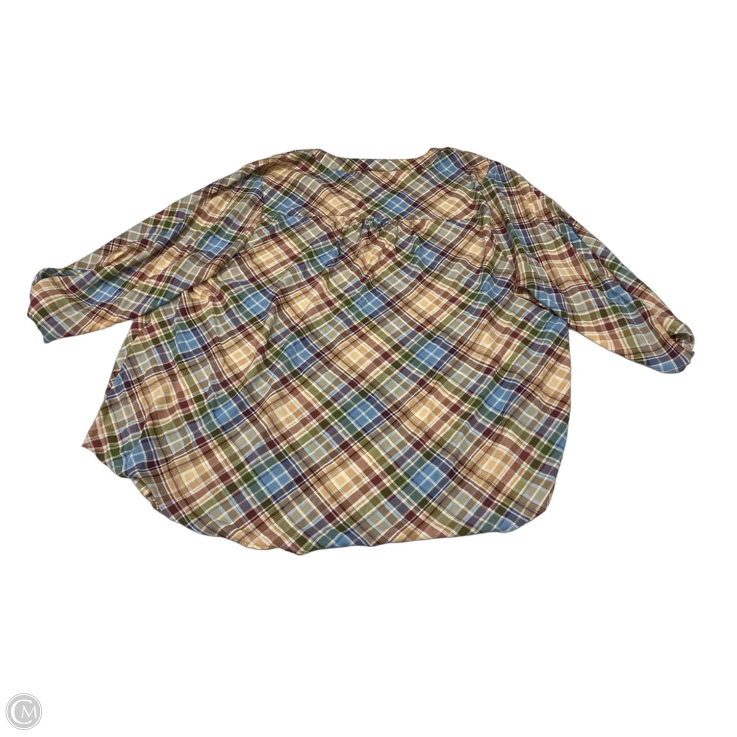 Blouse Long Sleeve By Torrid In Plaid Pattern, Size: 3x
