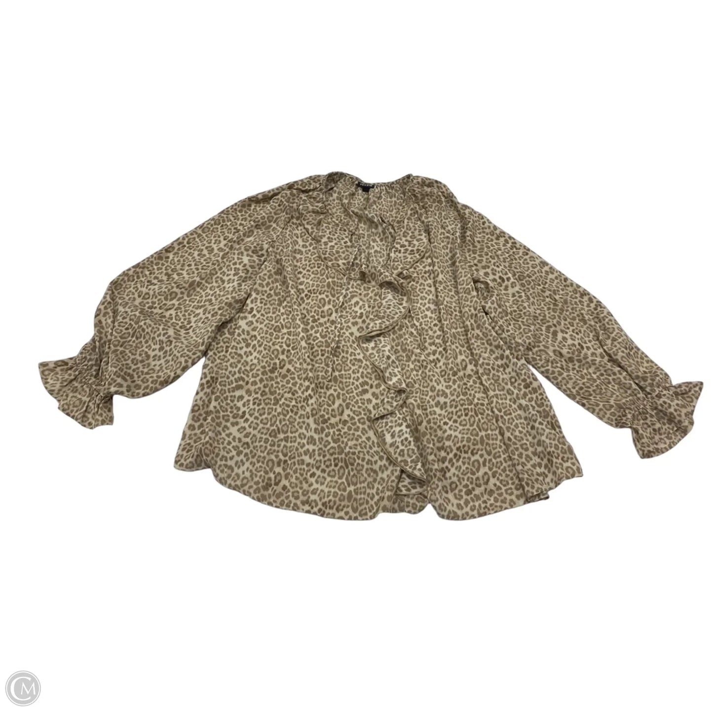 Blouse Long Sleeve By Torrid In Animal Print, Size: 3x