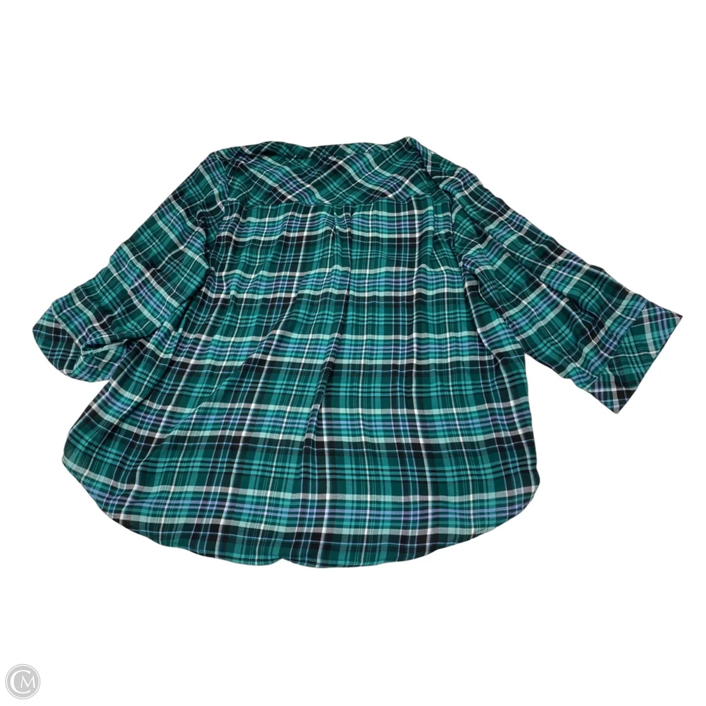 Blouse 3/4 Sleeve By Torrid In Plaid Pattern, Size: 3x