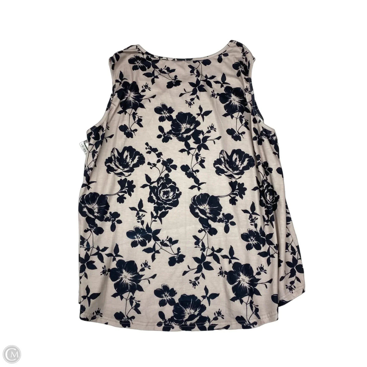 Top Sleeveless Basic By Bloomchic In Black & Grey, Size: 3x