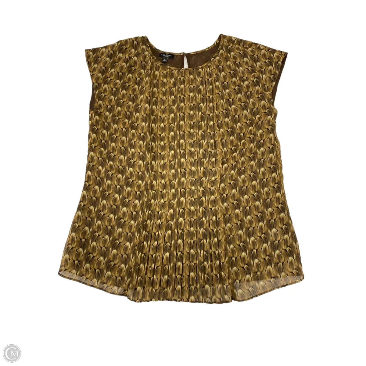 Blouse Sleeveless By Talbots In Brown, Size: M