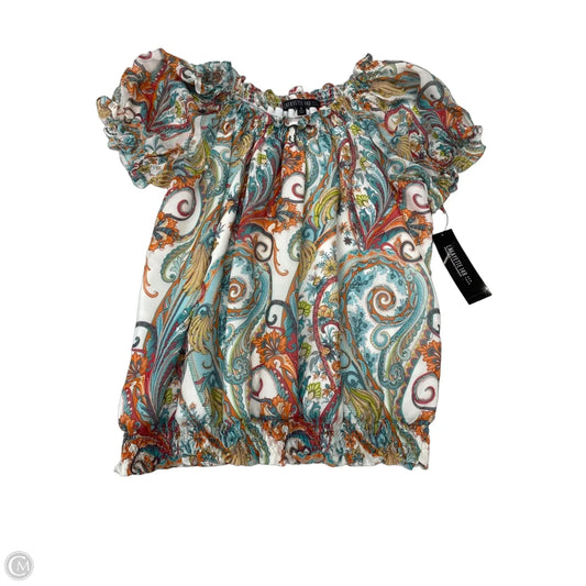 Blouse Designer By Lafayette 148 In Multi-colored, Size: 16