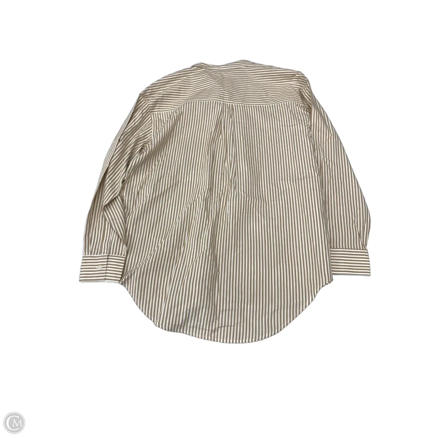 Top Long Sleeve Basic By Nine West In Striped Pattern, Size: M