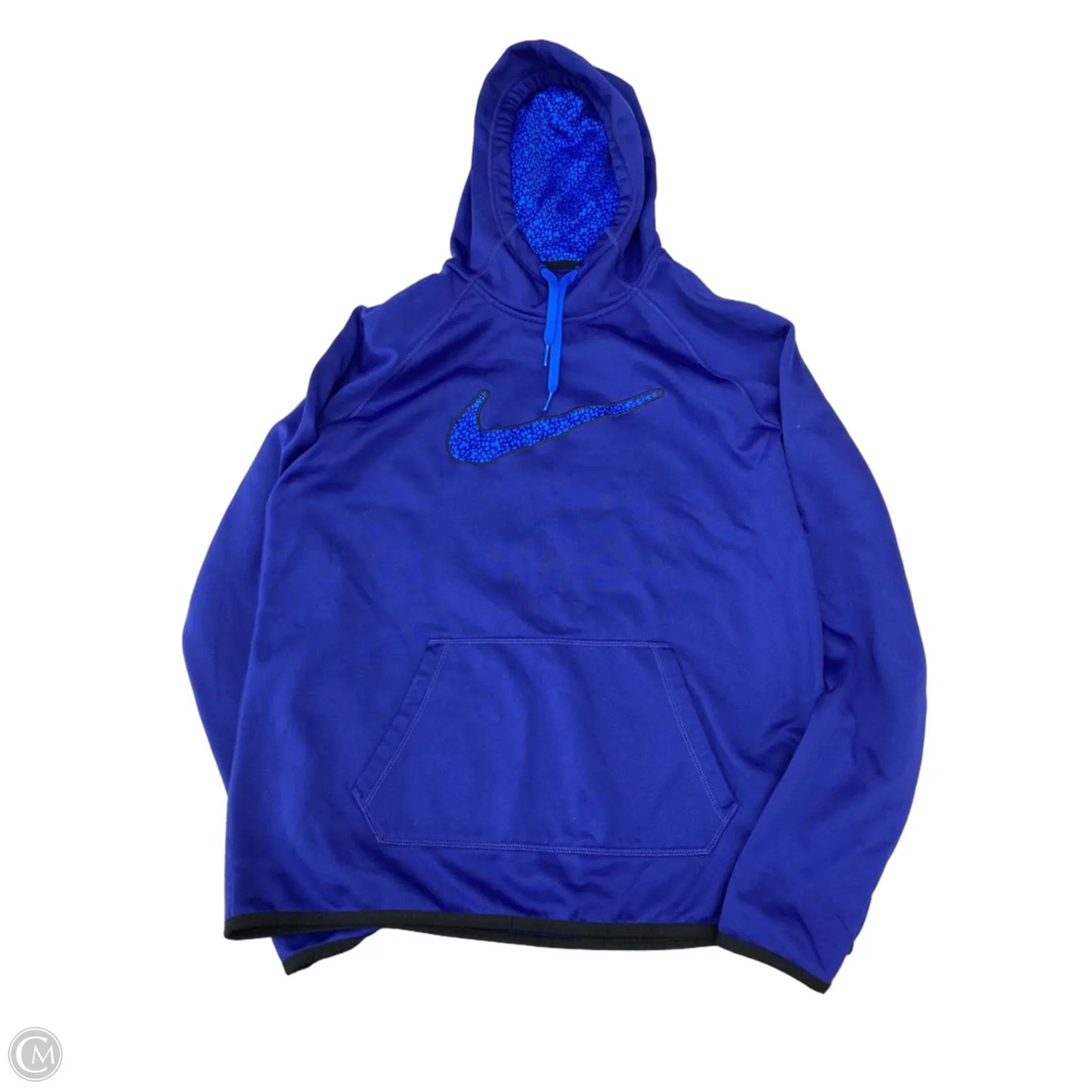 Athletic Sweatshirt Hoodie By Nike In Blue, Size: L