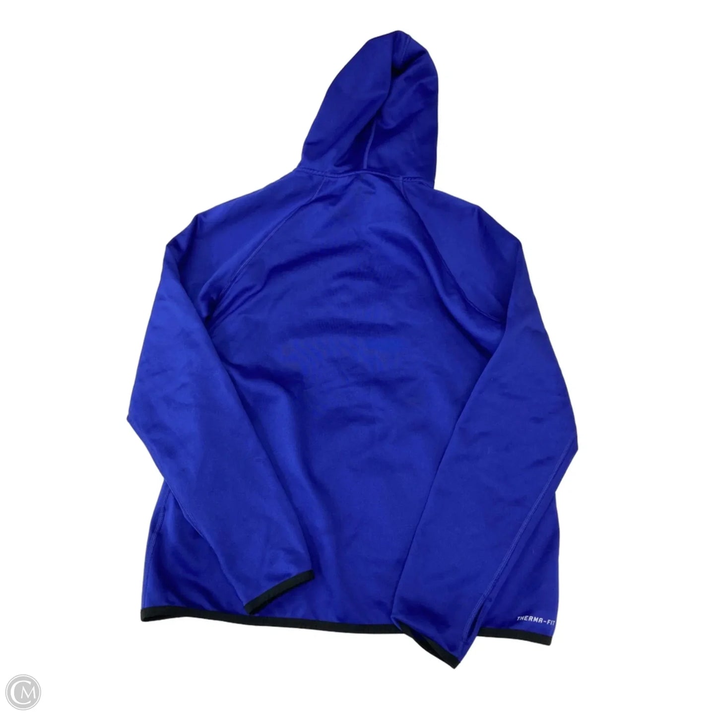 Athletic Sweatshirt Hoodie By Nike In Blue, Size: L
