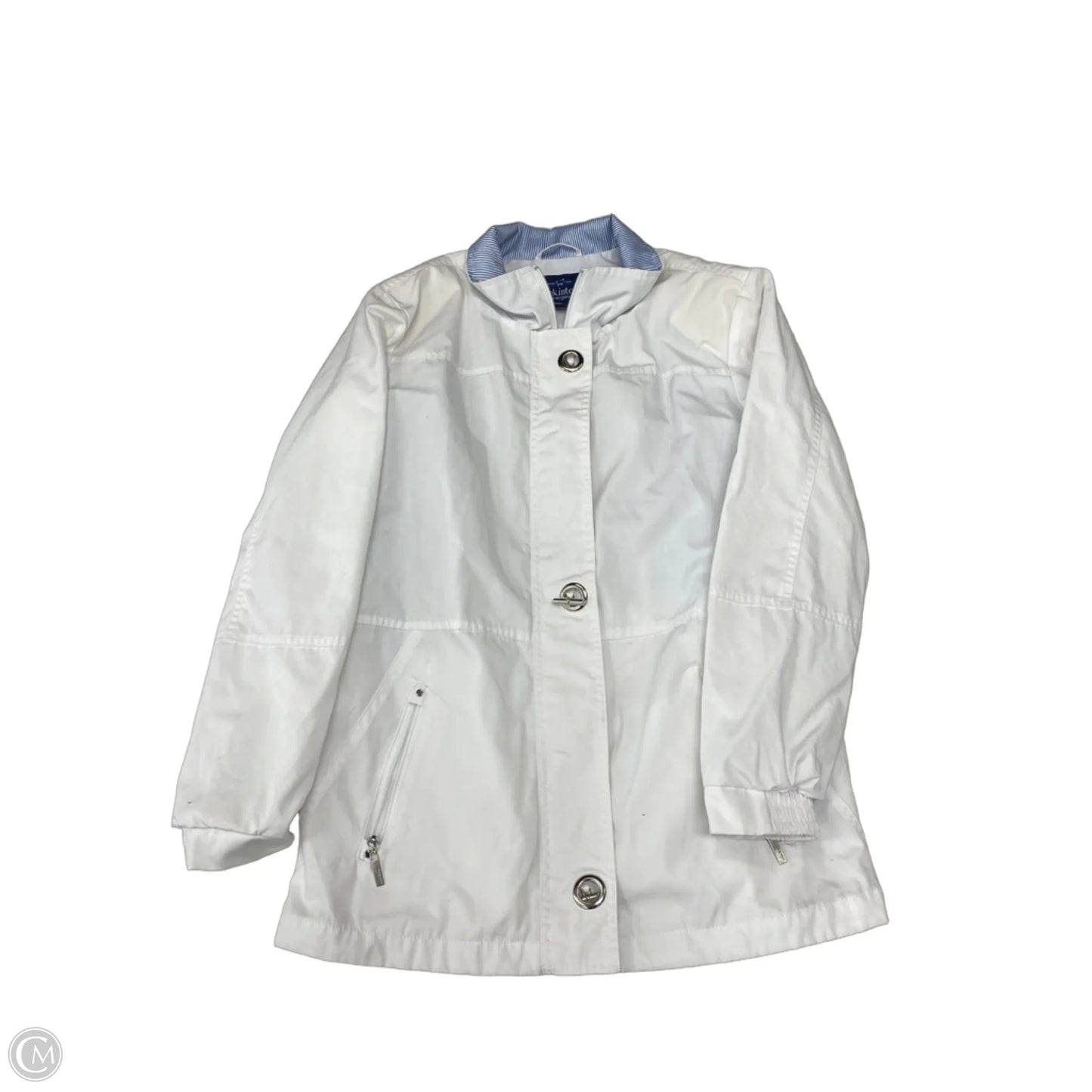 Jacket Utility By Clothes Mentor In White, Size: S