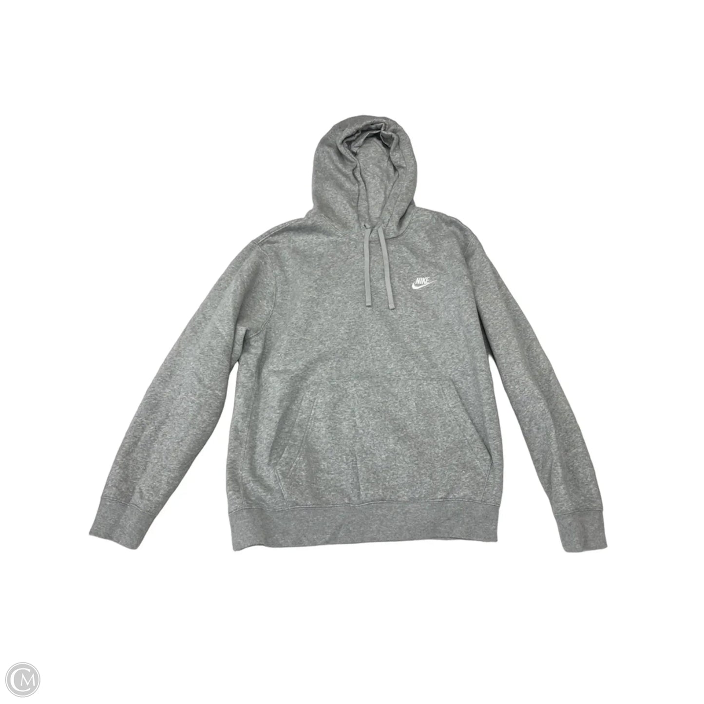 Sweatshirt Hoodie By Nike In Grey, Size: L