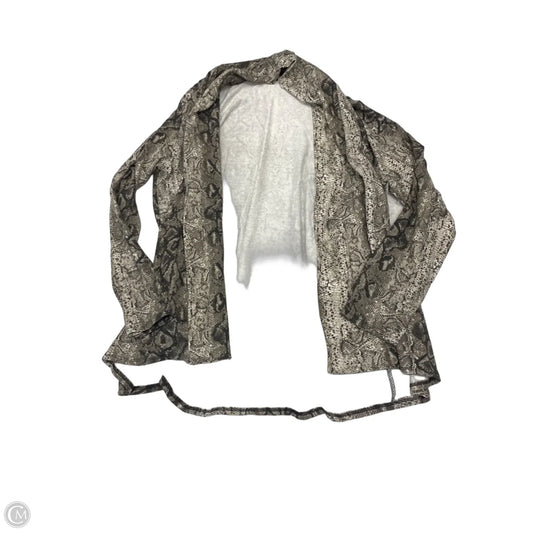 Cardigan By Gibson In Snakeskin Print, Size: Xxl