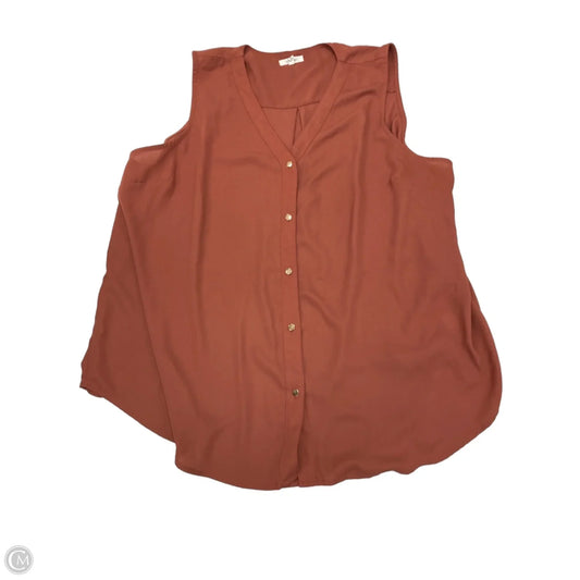 Blouse Sleeveless By Maurices In Orange, Size: 2x