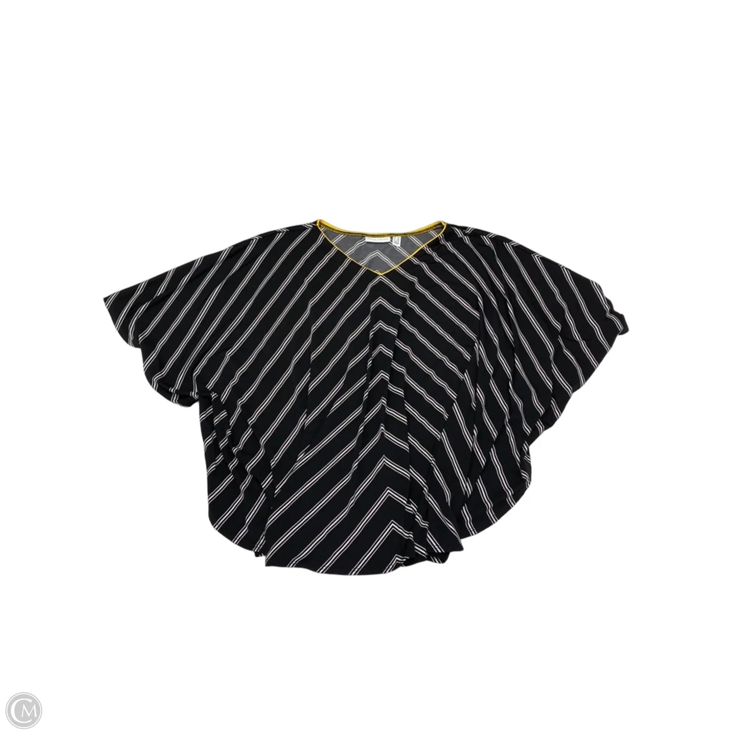 Blouse Short Sleeve By Susan Graver In Striped Pattern, Size: 1x