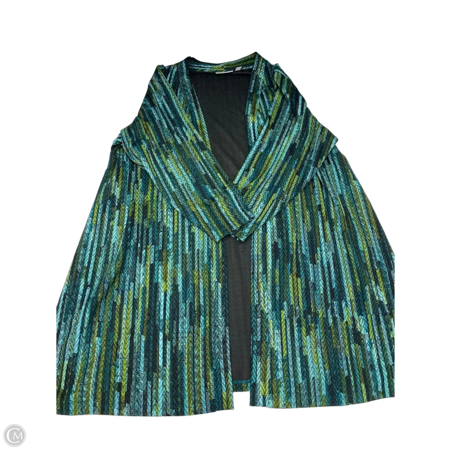 Cardigan By Susan Graver In Green, Size: 3x