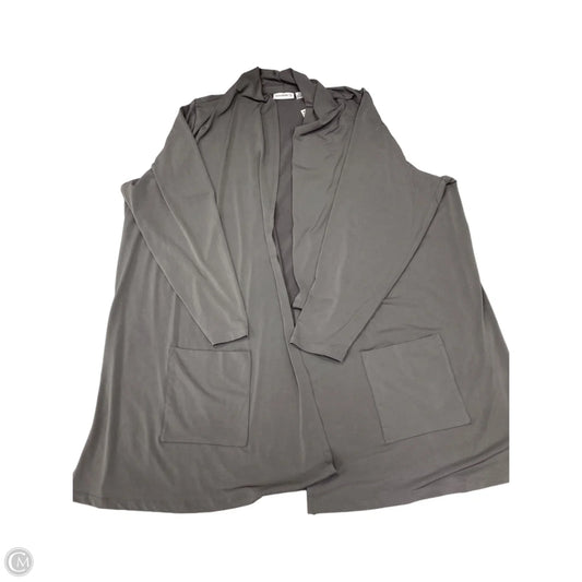 Cardigan By Susan Graver In Grey, Size: 3x