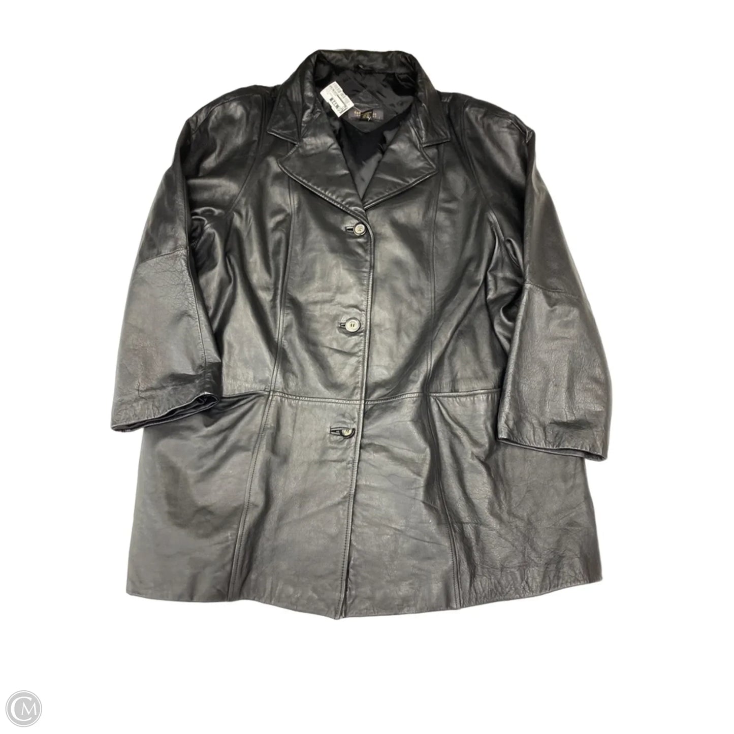 Coat Leather By Lane Bryant In Black, Size: 3x