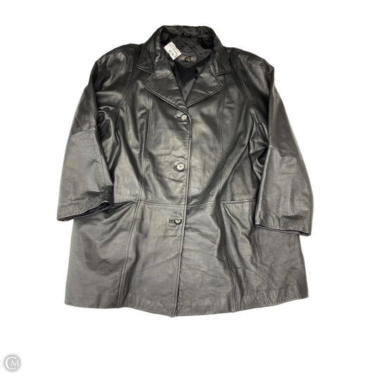 Coat Leather By Lane Bryant In Black, Size: 3x