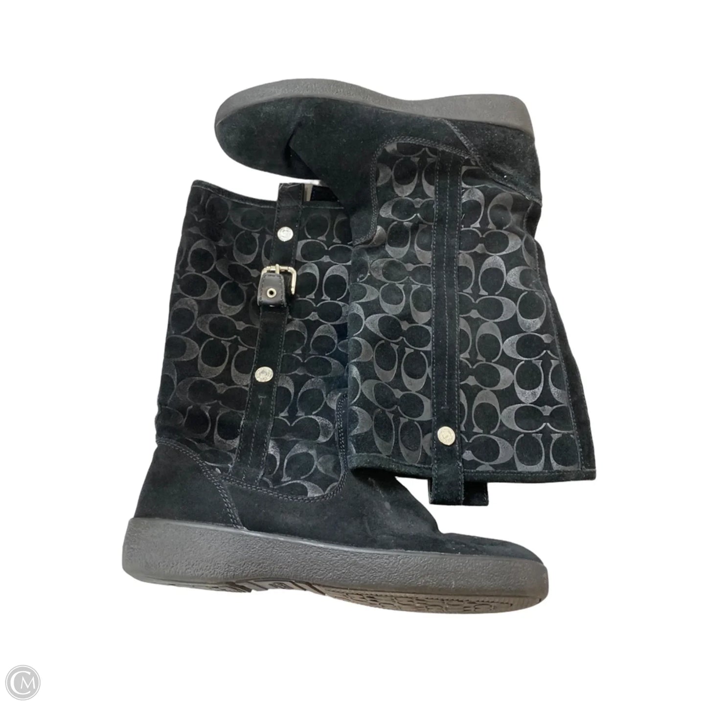Boots Designer By Coach In Black, Size: 10