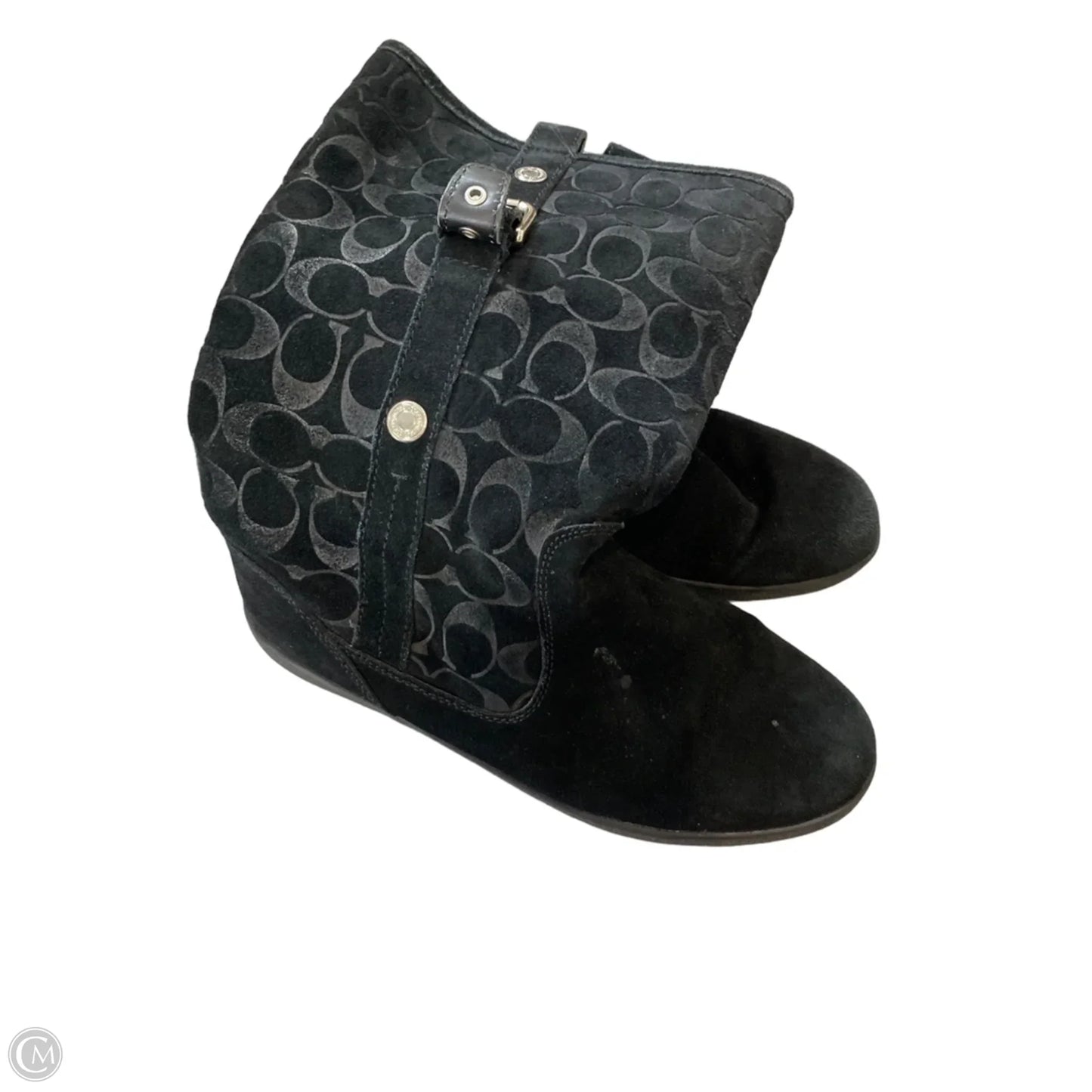 Boots Designer By Coach In Black, Size: 10