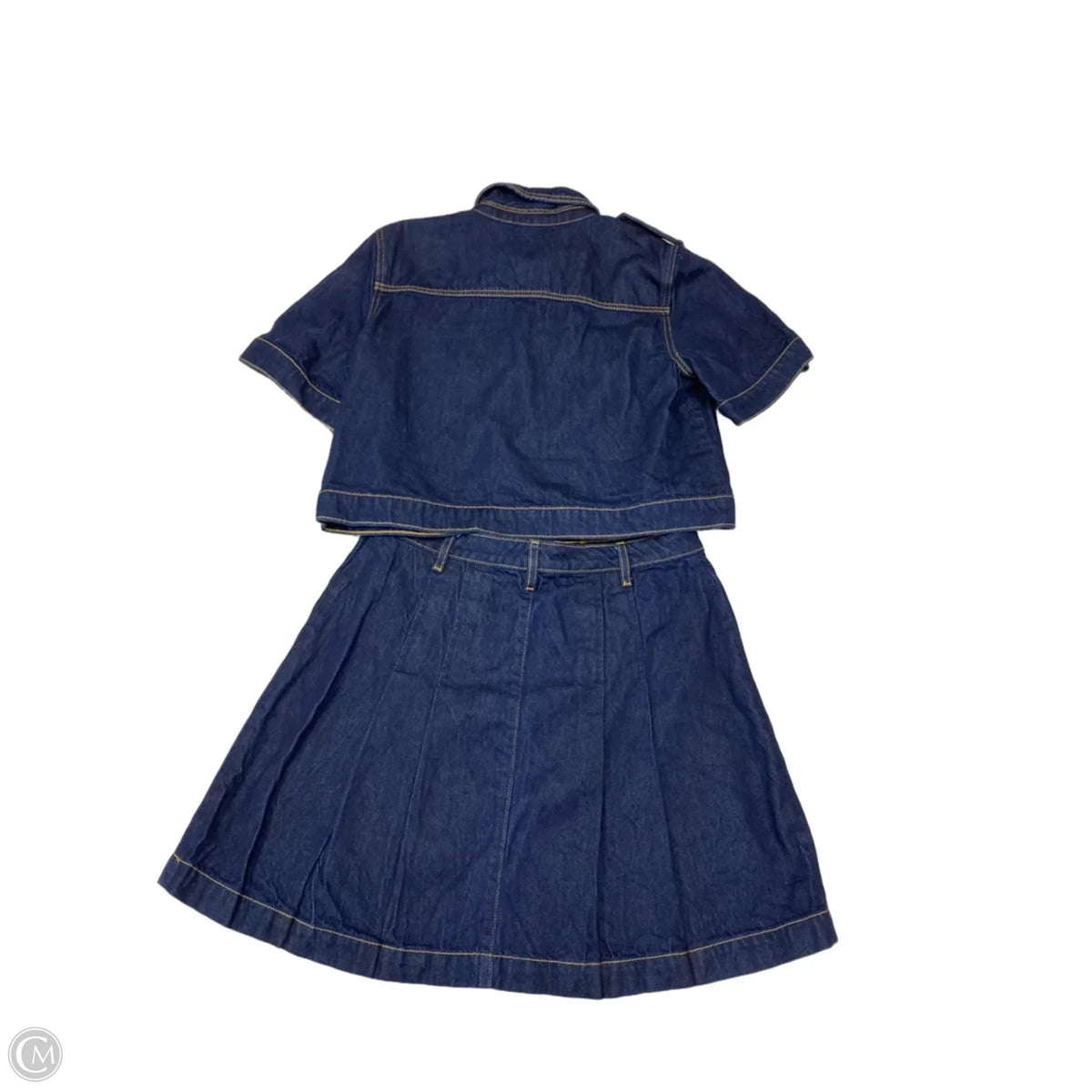 Skirt Set 2pc By Loft In Blue Denim, Size: S
