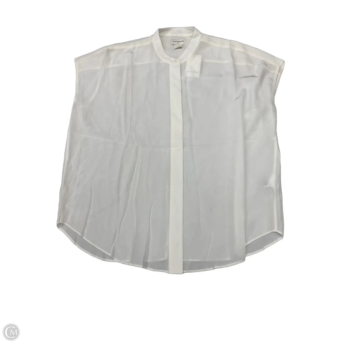 Blouse Short Sleeve By Club Monaco In Cream, Size: L