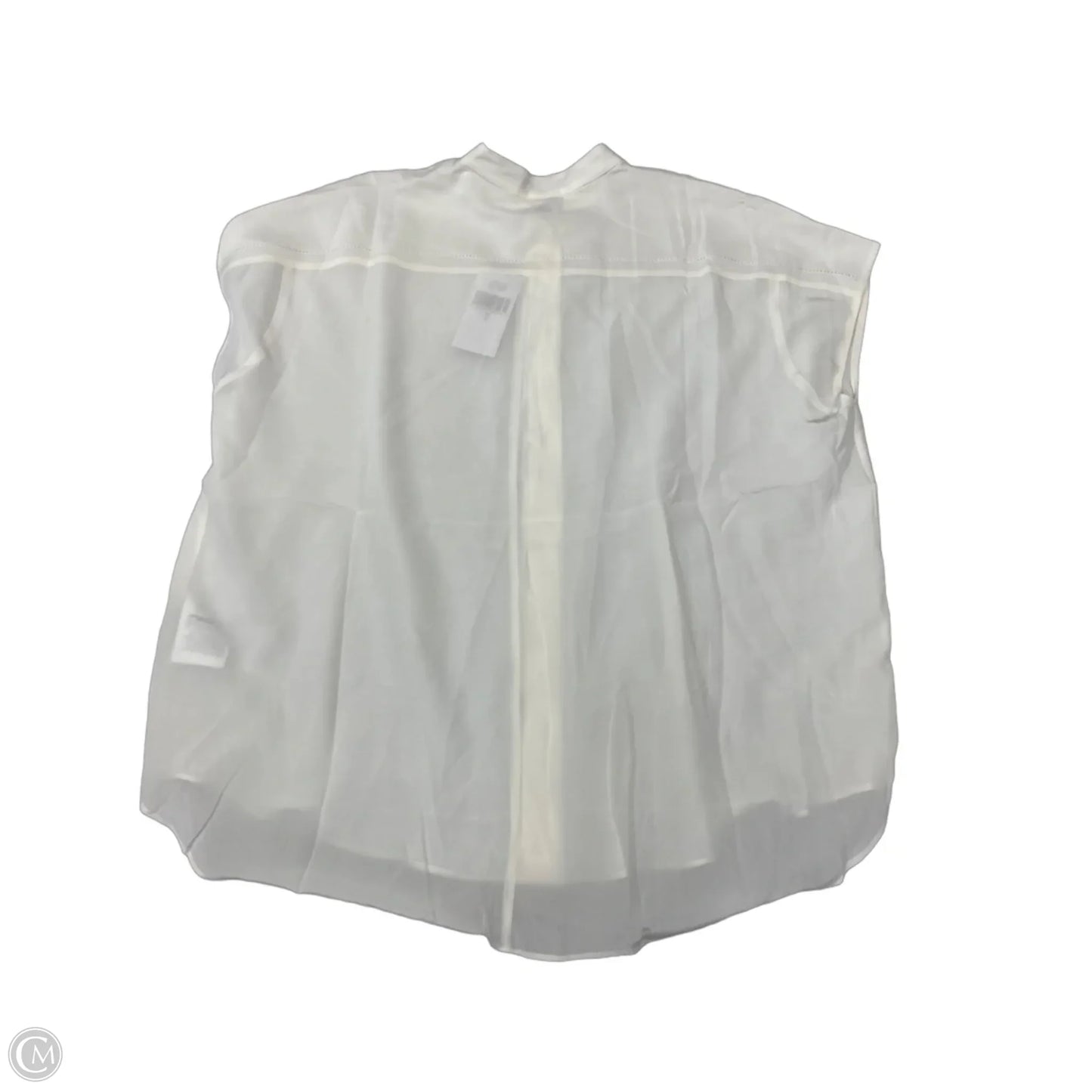 Blouse Short Sleeve By Club Monaco In Cream, Size: L