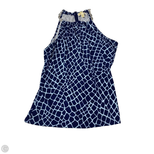 Blouse Sleeveless By Michael By Michael Kors In Blue, Size: L