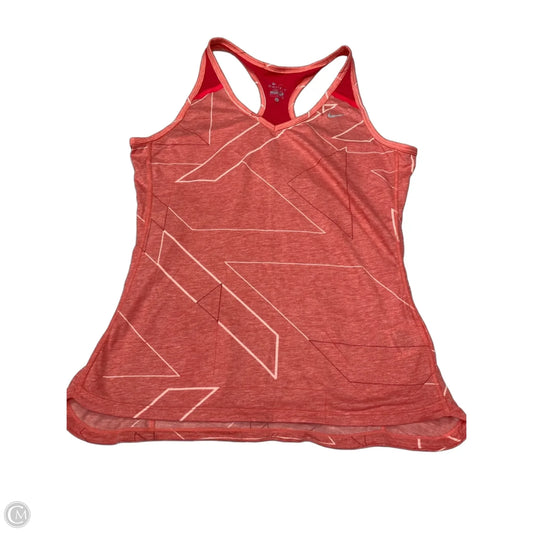 Athletic Tank Top By Nike In Orange, Size: L