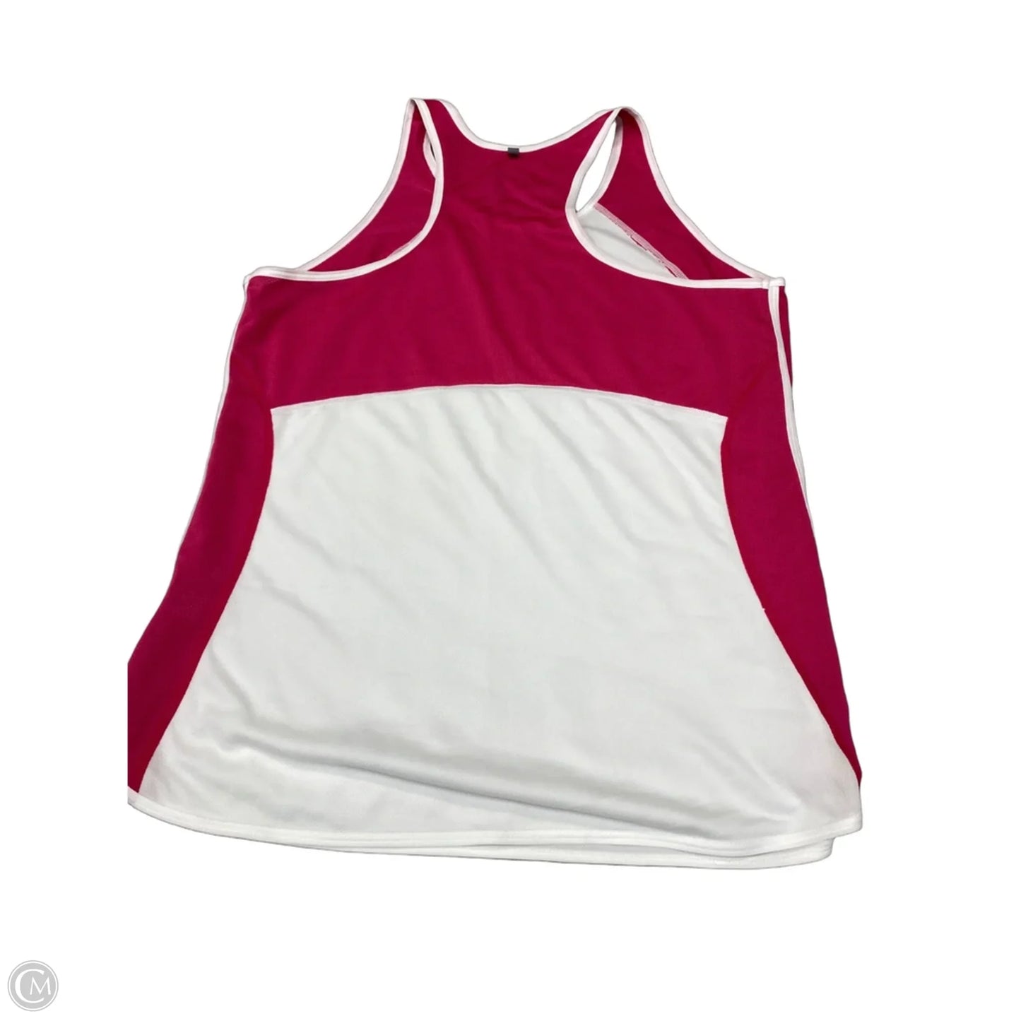 Athletic Tank Top By Nike In Pink & White, Size: L