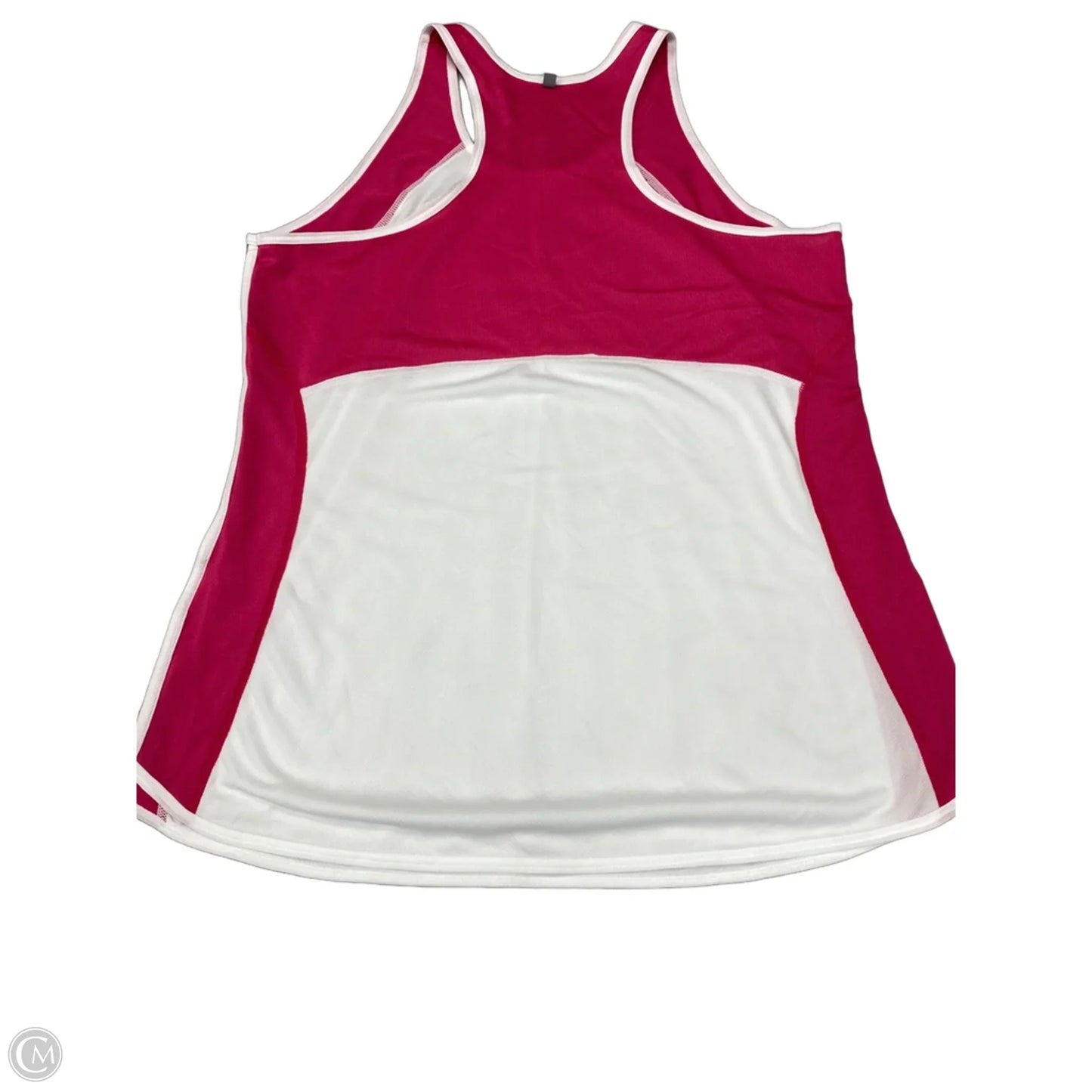 Athletic Tank Top By Nike In Pink & White, Size: L