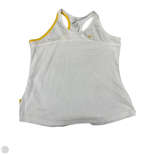 Athletic Tank Top By Nike In White, Size: L