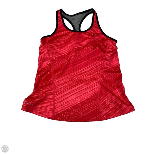 Athletic Tank Top By Nike In Red, Size: M