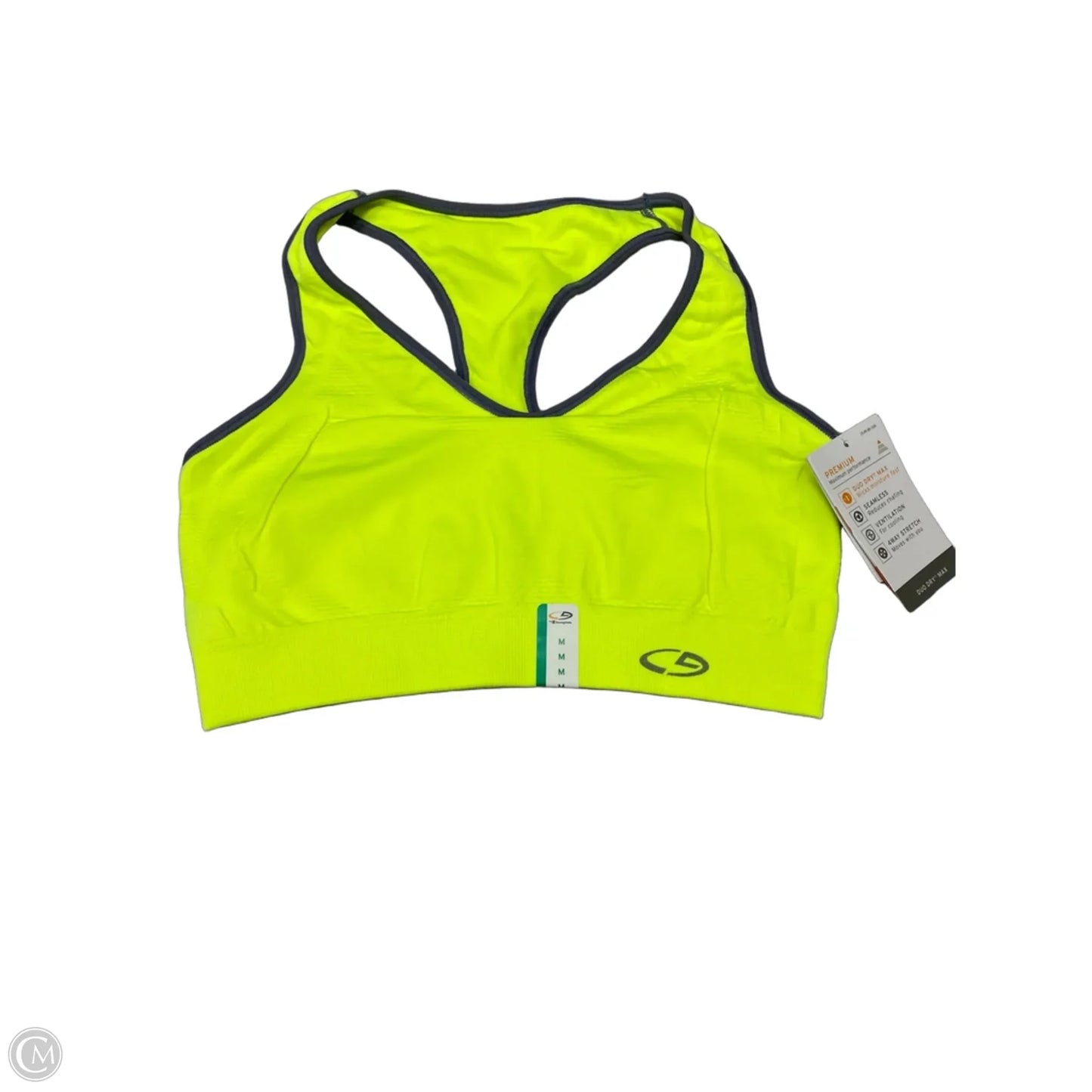 Athletic Bra By Champion In Yellow, Size: M