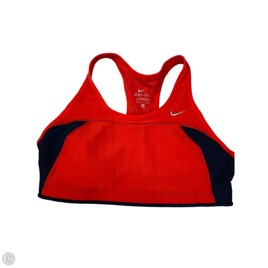 Athletic Bra By Nike In Red, Size: M
