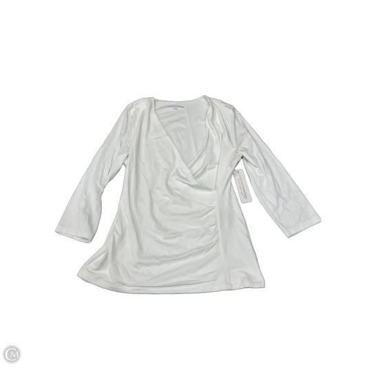Top Long Sleeve By Soft Surroundings In White, Size: M