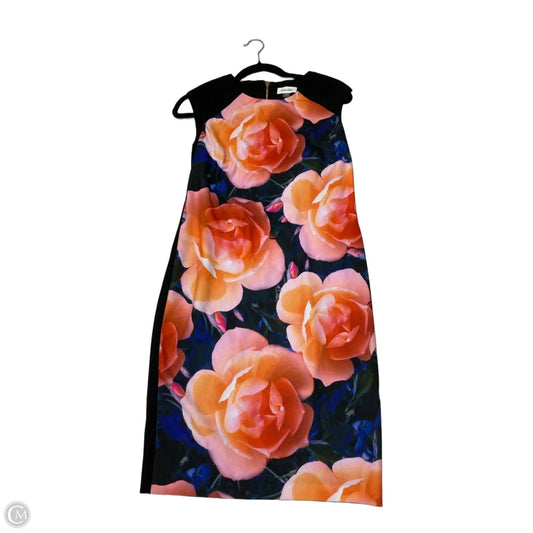 Dress Work By Calvin Klein In Floral Print, Size: S