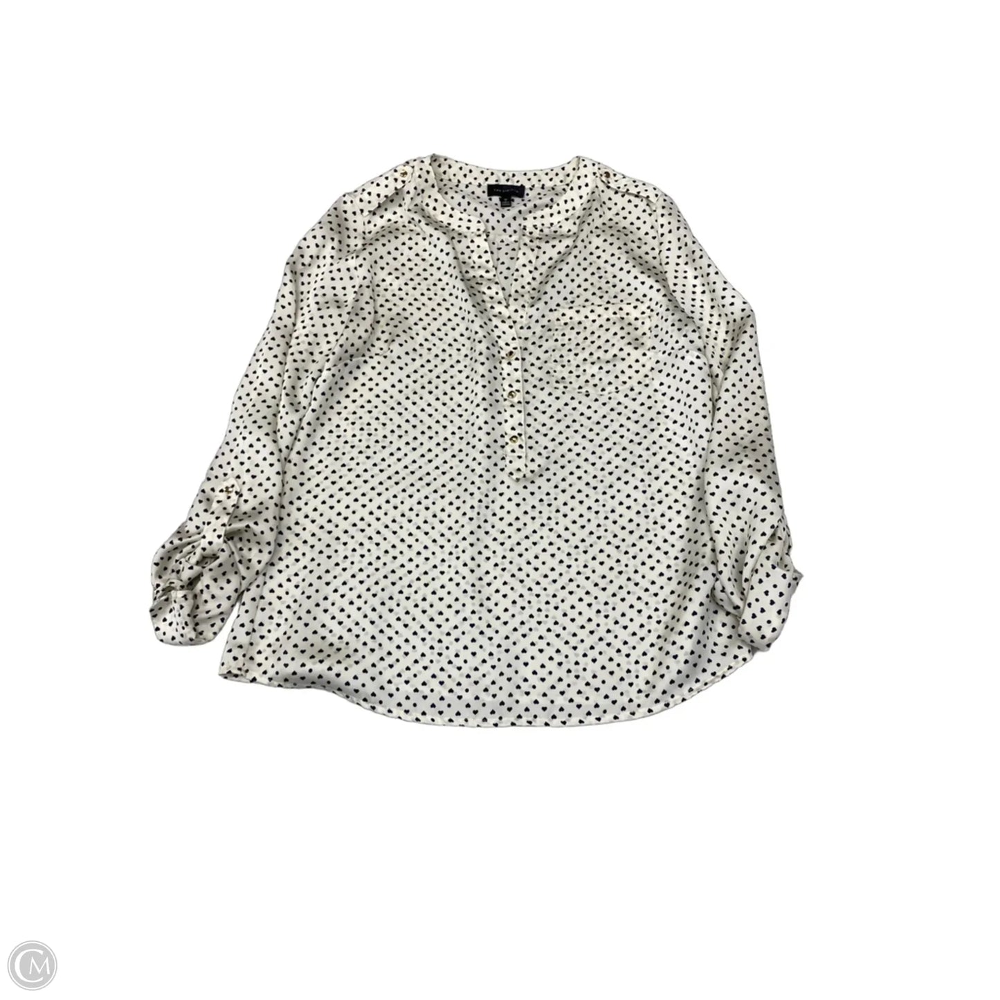 Blouse Long Sleeve By Limited In Polkadot Pattern, Size: M