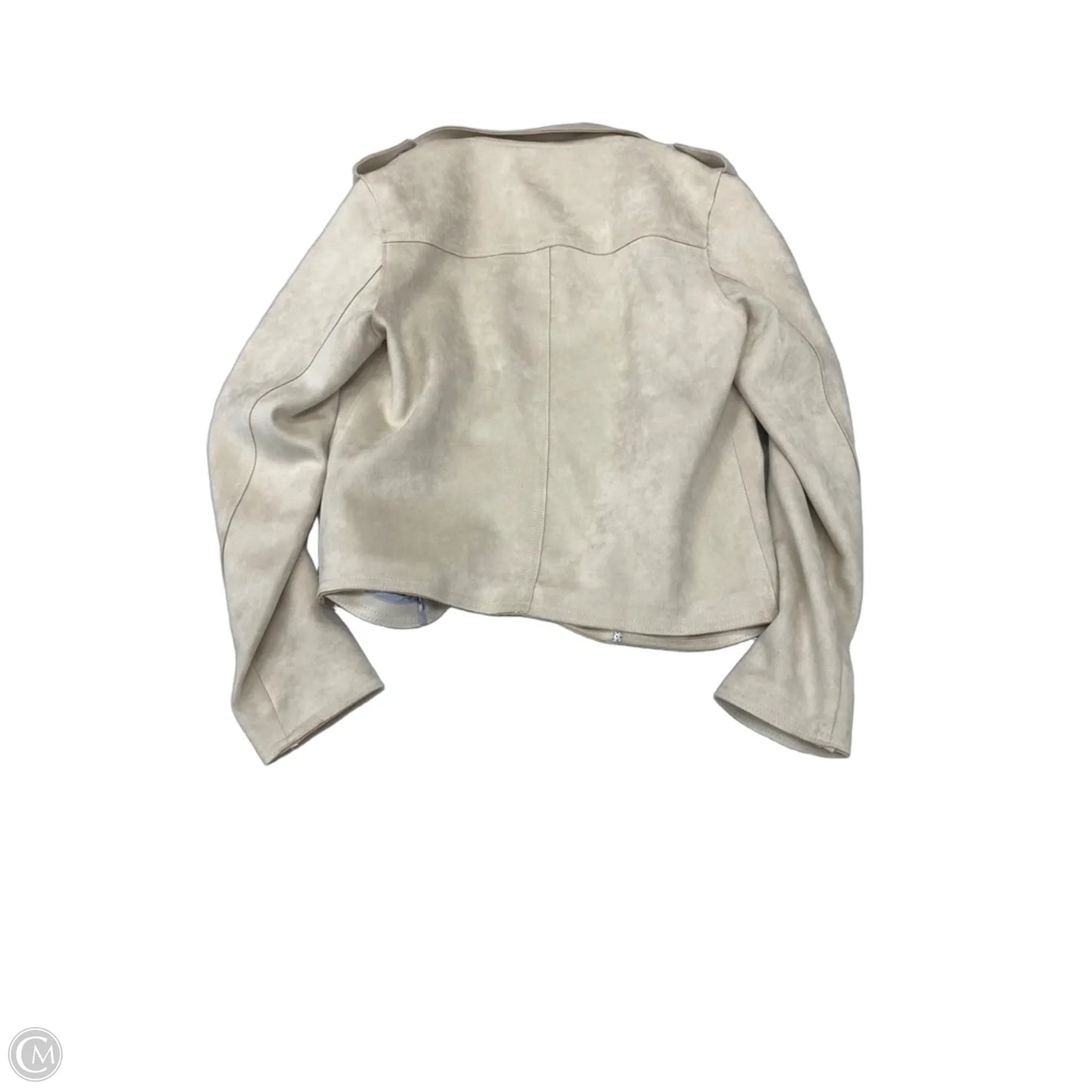 Jacket Leather By Tahari In Cream, Size: S