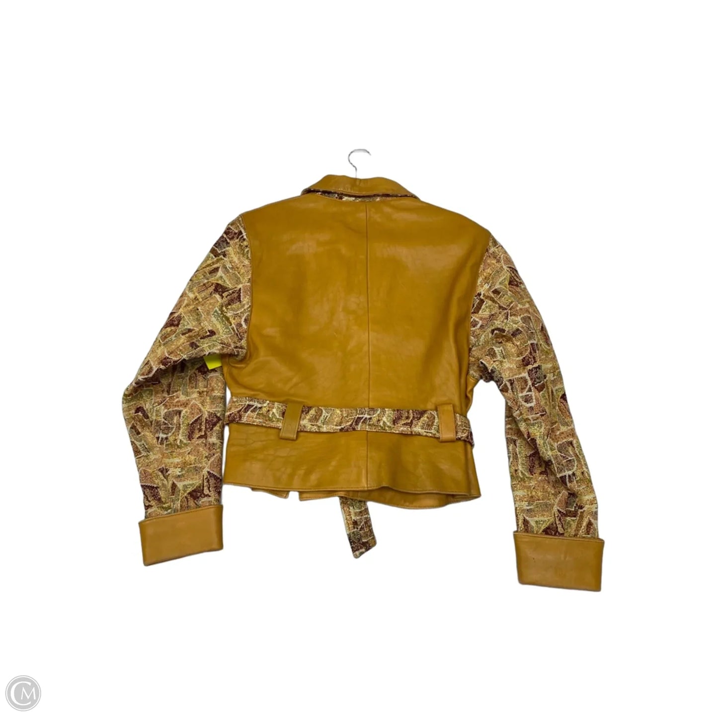 Jacket Leather By Cmc In Orange, Size: S