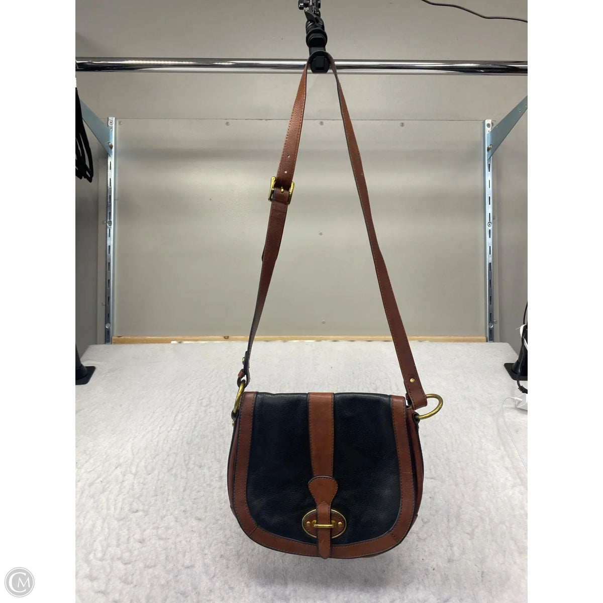 Crossbody Leather By Fossil, Size: Medium