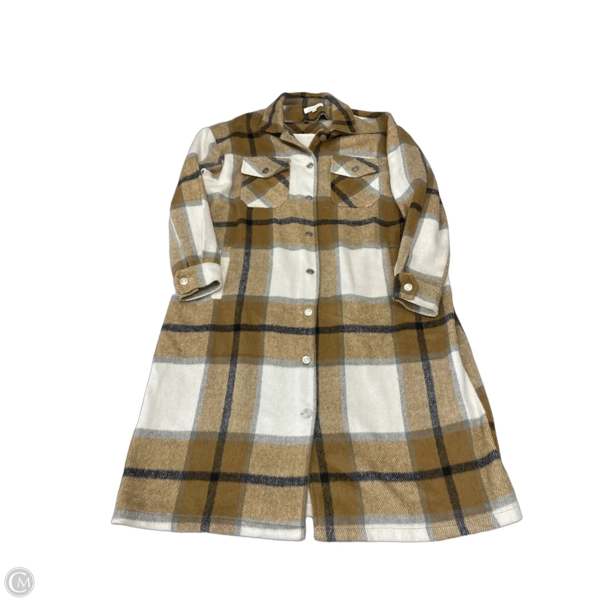 Jacket Fleece By Clothes Mentor In Plaid Pattern, Size: M